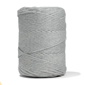 SOFT COTTON CORD ZERO WASTE 4 MM - 1 SINGLE STRAND - SOFT GRAY COLOR